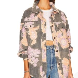 Free People Printed Floral Rudy Jacket sweater